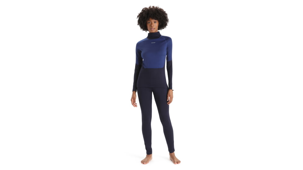 Icebreaker 200 Sonebula Thermal Leggings - Women's, Midnight Navy/Snow/Cb, Large, IB0A59JS189L