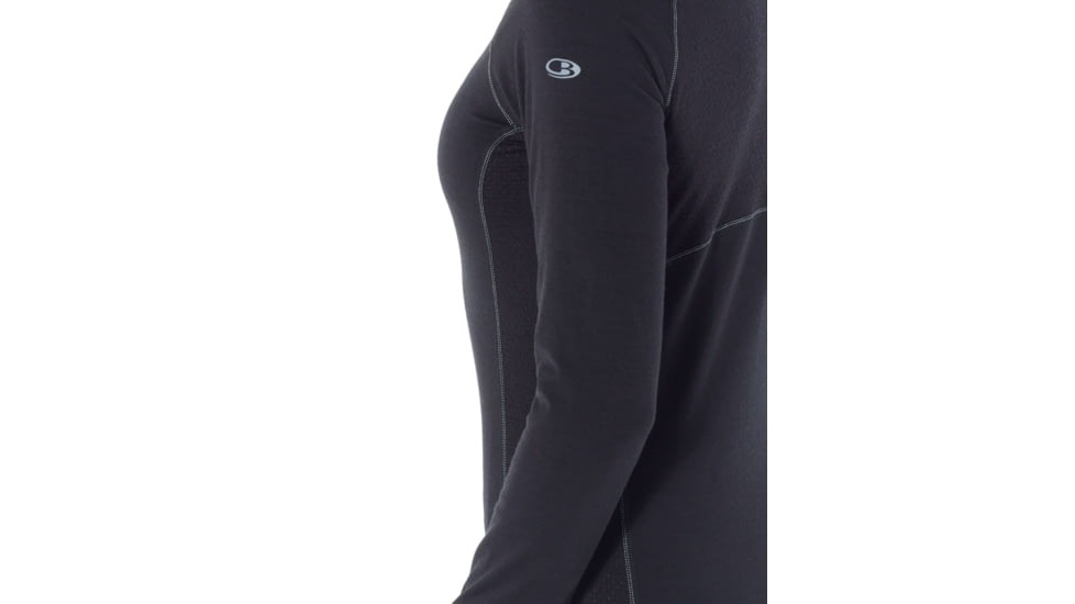 Icebreaker 200 Zone Long Sleeve Crewe, Black/Mineral, Extra Small, 104426-001-XS