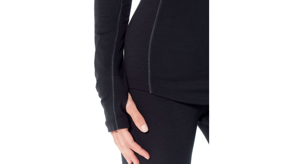 Icebreaker 200 Zone Long Sleeve Crewe, Black/Mineral, Extra Small, 104426-001-XS