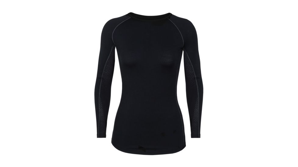 Icebreaker 200 Zone Long Sleeve Crewe, Black/Mineral, Extra Small, 104426-001-XS