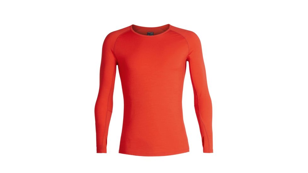 Icebreaker 200 Zone Long Sleeve Crewe, Chili Red/Monsoon, Extra Large, 104355-601-XL