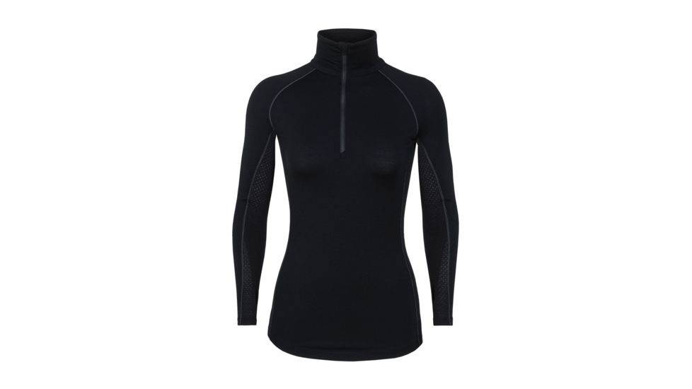 Icebreaker 200 Zone Long Sleeve Half Zip - Womens, Black, Small, 104425001S