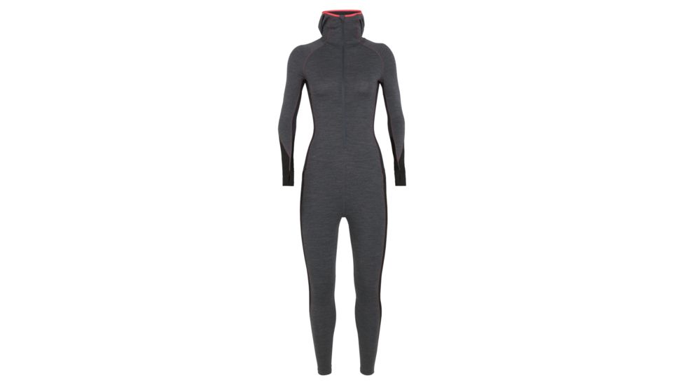 Icebreaker 200 Zone One Sheep Suit -Womens, Jet Heather/Black/Prism, Large, 104464-001-L
