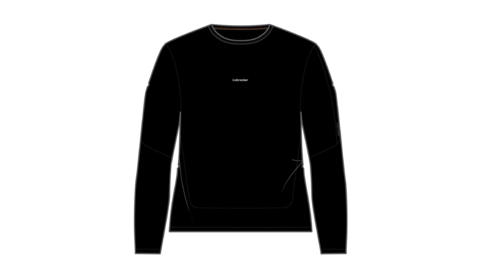 Icebreaker 200 ZoneKnit Energy Wind Long Sleeve T-Shirt - Women's, Black, Small, IB0A56VG001S