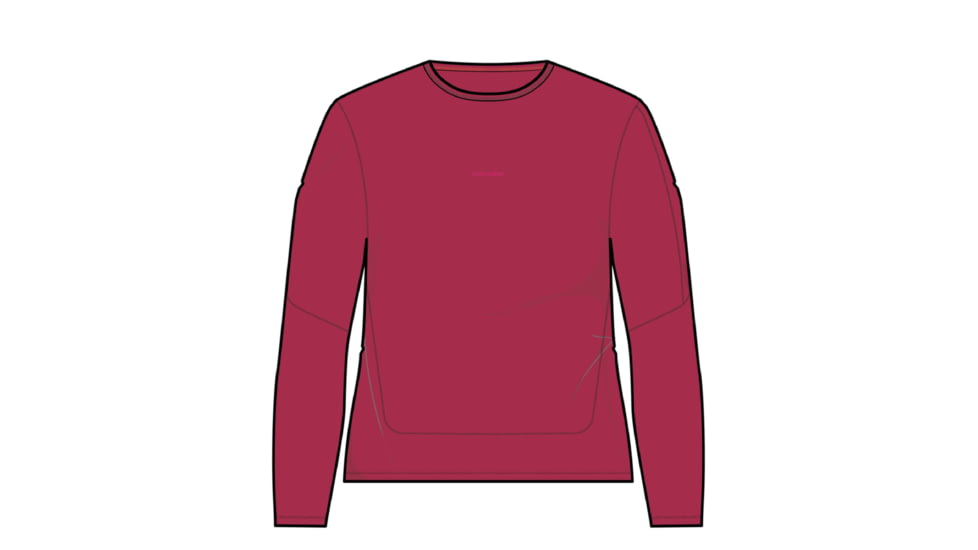 Icebreaker 200 ZoneKnit Energy Wind Long Sleeve T-Shirt - Women's, Electron Pink, Large, IB0A56VG851L