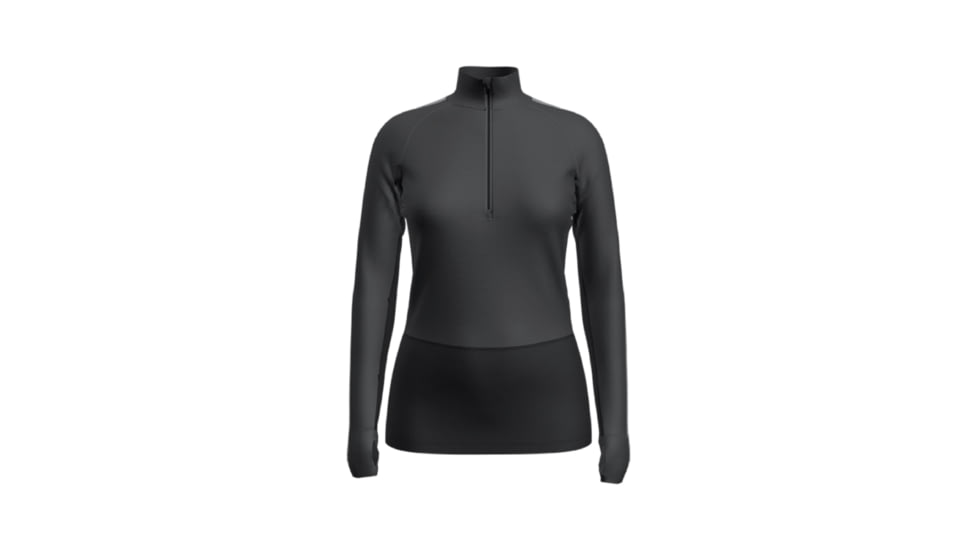 Icebreaker 200 ZoneKnit Long Sleeve Half Zip Thermal Top - Women's, Jet Heather/Black/Metro Heather/Cb, Medium, IB0A56HC585M