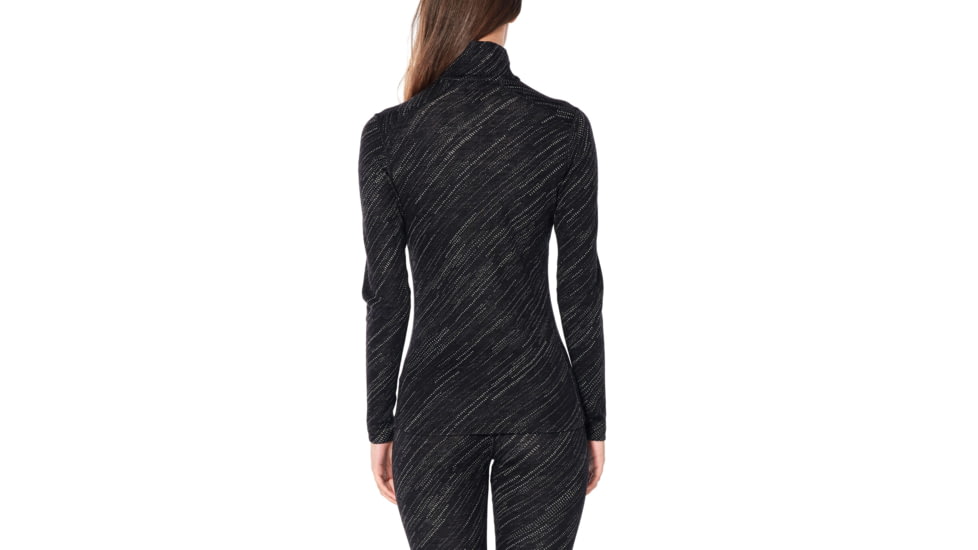 Icebreaker 250 Vertex Long Sleeve Half Zip Snow Storm - Womens, Black, Medium, 104718001M