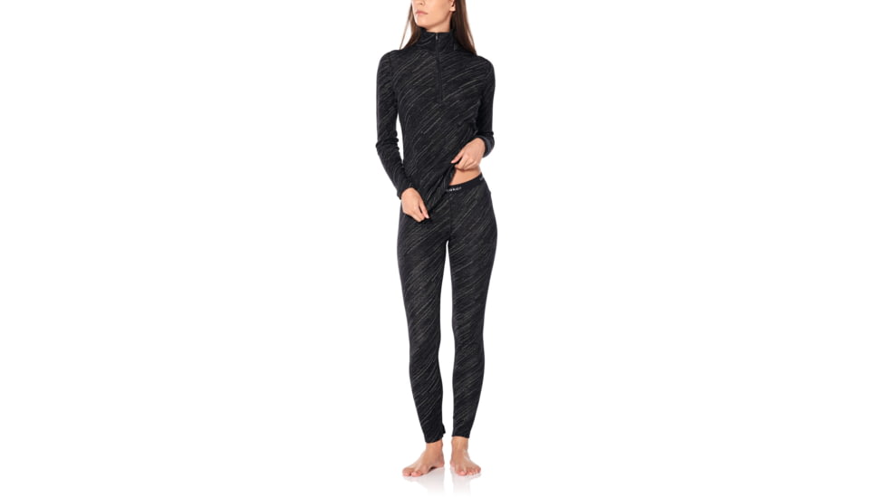 Icebreaker 250 Vertex Long Sleeve Half Zip Snow Storm - Womens, Black, Medium, 104718001M