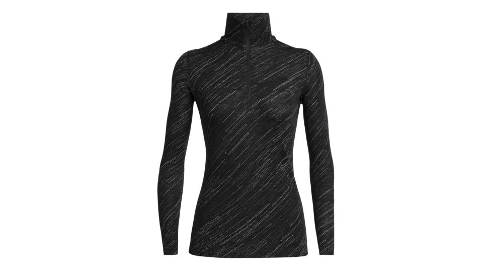 Icebreaker 250 Vertex Long Sleeve Half Zip Snow Storm - Womens, Black, Medium, 104718001M