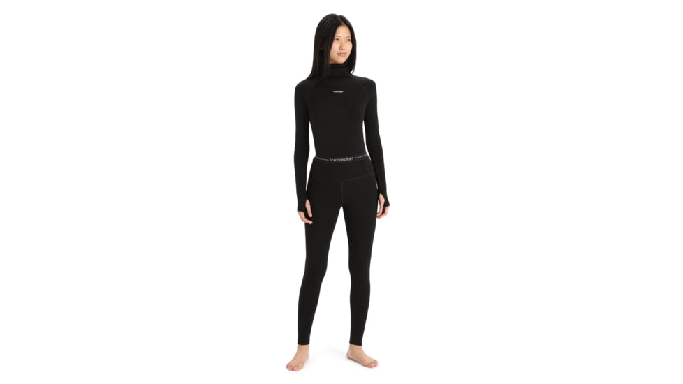 Icebreaker 260 Tech High Rise Thermal Leggings - Womens, Black, Large, IB0A56I4001L