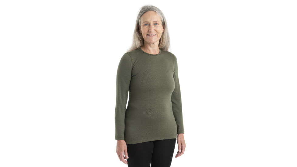Icebreaker 260 Tech Long Sleeve Crewe - Womens, Loden, Medium, IB104387069M