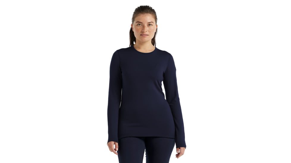 Icebreaker 260 Tech Long Sleeve Crewe - Women's, Midnight Navy, Extra Large, IB104387401XL