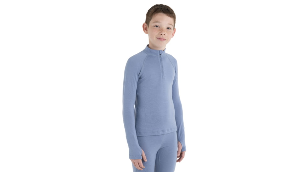 Icebreaker 260 Tech Long Sleeve Half Zip Thermal Top - Kids, Kyanite, 14US, IB10449988514