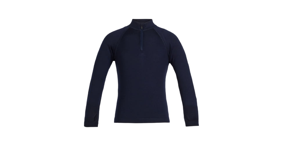Icebreaker 260 Tech Long Sleeve Half Zip Thermal Top - Kids, Midnight Navy, 14US, IB10449940114