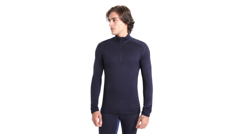 Icebreaker 260 Tech Long Sleeve Half Zip Thermal Top - Mens, Midnight Navy, Extra Small, IB104372401XS