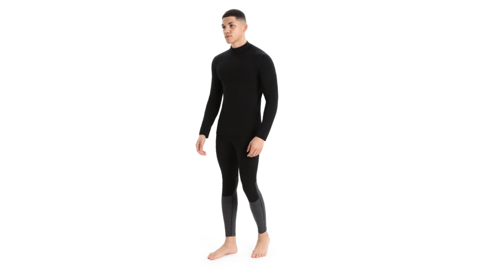 Icebreaker 260 Tech Long Sleeve Turtleneck Thermal Top - Mens, Black, Extra Small, IB0A56IE001XS