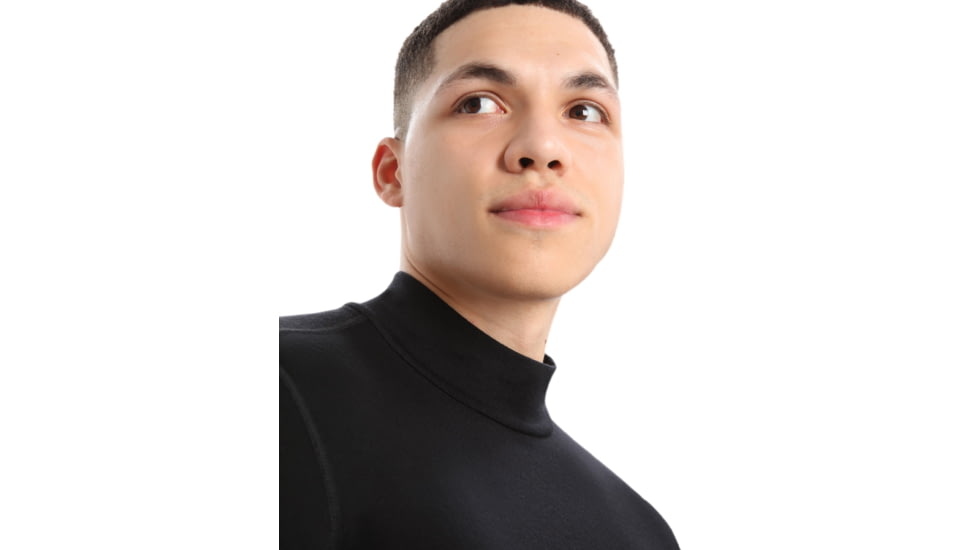 Icebreaker 260 Tech Long Sleeve Turtleneck Thermal Top - Mens, Black, Extra Small, IB0A56IE001XS