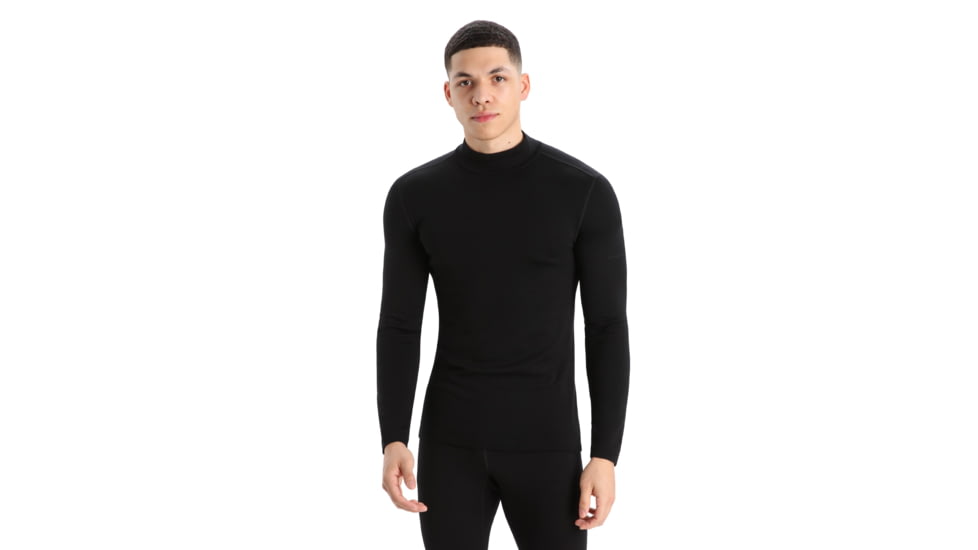 Icebreaker 260 Tech Long Sleeve Turtleneck Thermal Top - Mens, Black, Extra Small, IB0A56IE001XS