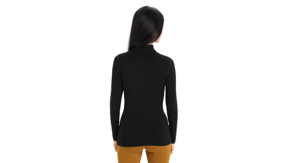 Icebreaker 260 Tech Long Sleeve Turtleneck Thermal Top - Womens, Black, Extra Small, IB0A56IF001XS