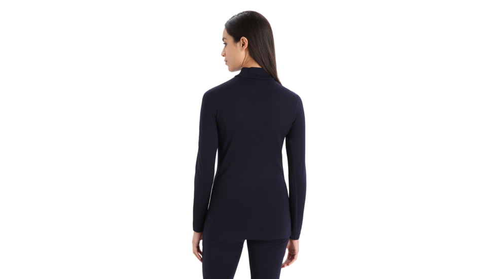 Icebreaker 260 Tech Long Sleeve Turtleneck Thermal Top - Women's, Midnight Navy, Extra Large, IB0A56IF401XL