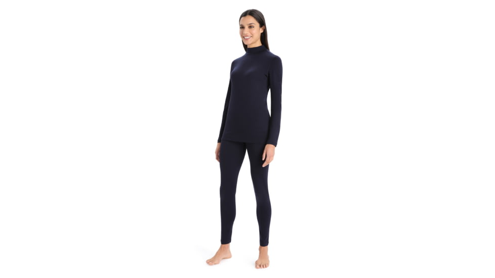 Icebreaker 260 Tech Long Sleeve Turtleneck Thermal Top - Womens, Midnight Navy, Extra Large, IB0A56IF401XL