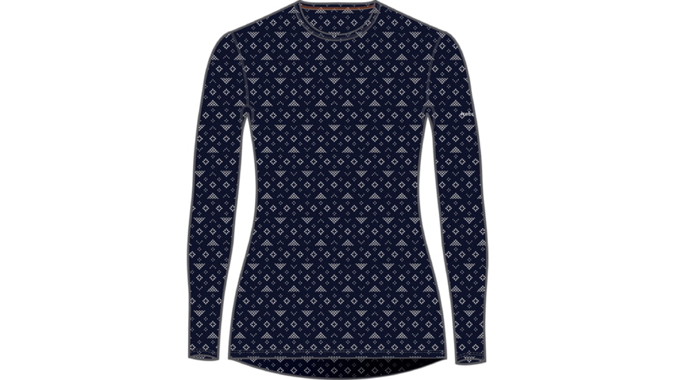 Icebreaker 260 Vertex Long Sleeve First Snow Crewe Top - Women's, Midnight Navy/Snow/J, Large, IB0A56V2259L