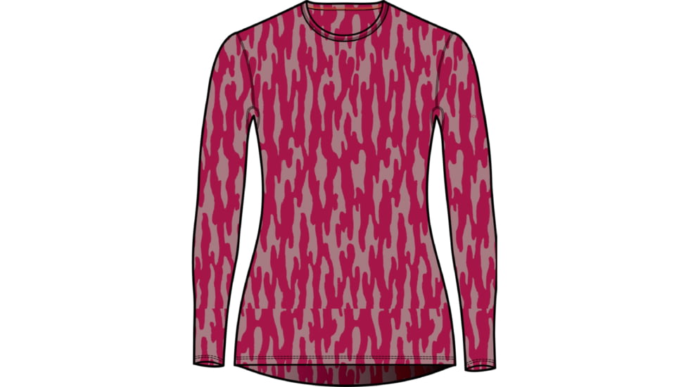 Icebreaker 260 Vertex Long Sleeve Glacial Flow Crewe Top - Women's, Crystal/Electron Pink/J, Extra Large, IB0A56TC914XL