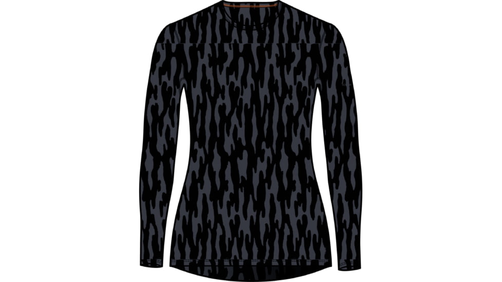 Icebreaker 260 Vertex Long Sleeve Glacial Flow Crewe Top - Women's, Graphite/Black/J, Extra Small, IB0A56TCA69XS