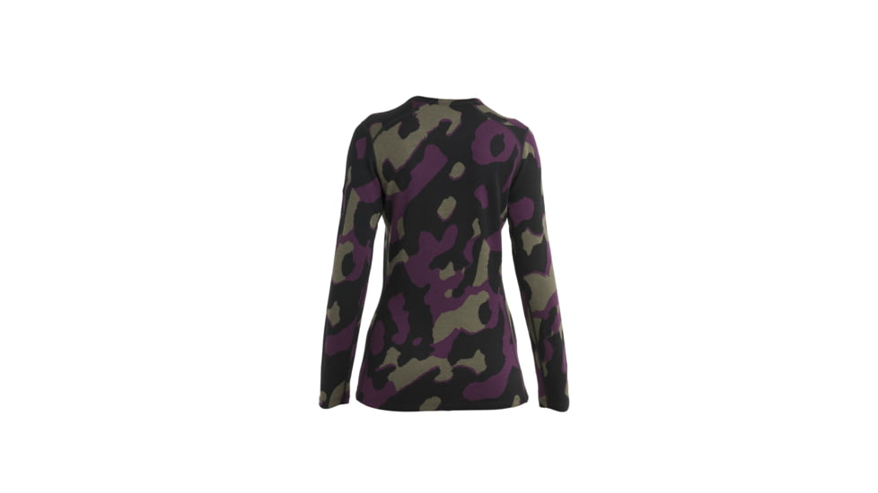 Icebreaker 260 Vertex Long Sleeve Natural Shades Crewe Top - Womens, Black/Loden/Nightshade/J, Extra Small, IB0A56UP962XS