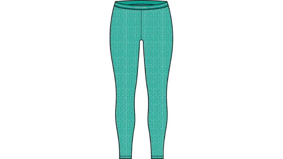 Icebreaker 260 Vertex Thermal Herenga Leggings - Women's, Flux Green/Snow/J, Small, IB0A56T8974S