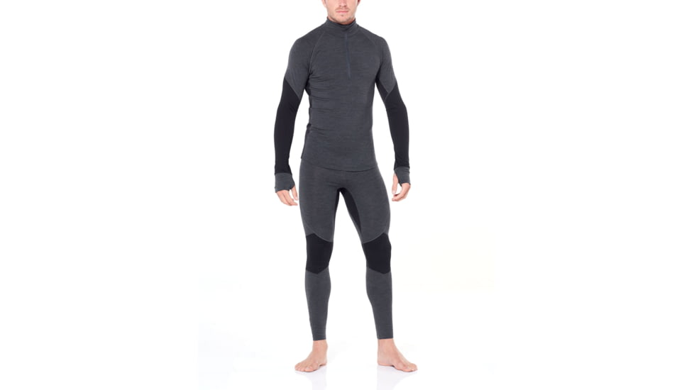 Icebreaker 260 Zone Leggings - Mens, Jet HTHR/Black, Large, 104364A01L