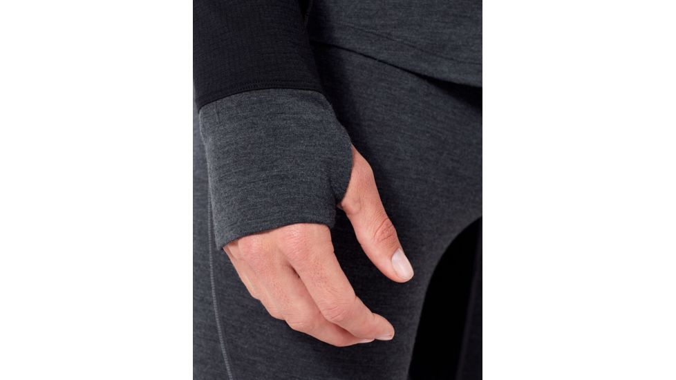 Icebreaker 260 Zone Long Sleeve Half Zip Hood - Mens, Jet HTHR/Black, Large, 104362A01L