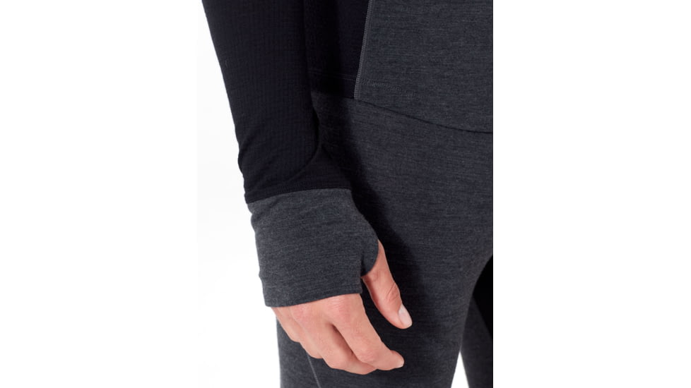 Icebreaker 260 Zone Long Sleeve Half Zip - Mens, Jet HTHR/Black, Small, 104361A01S