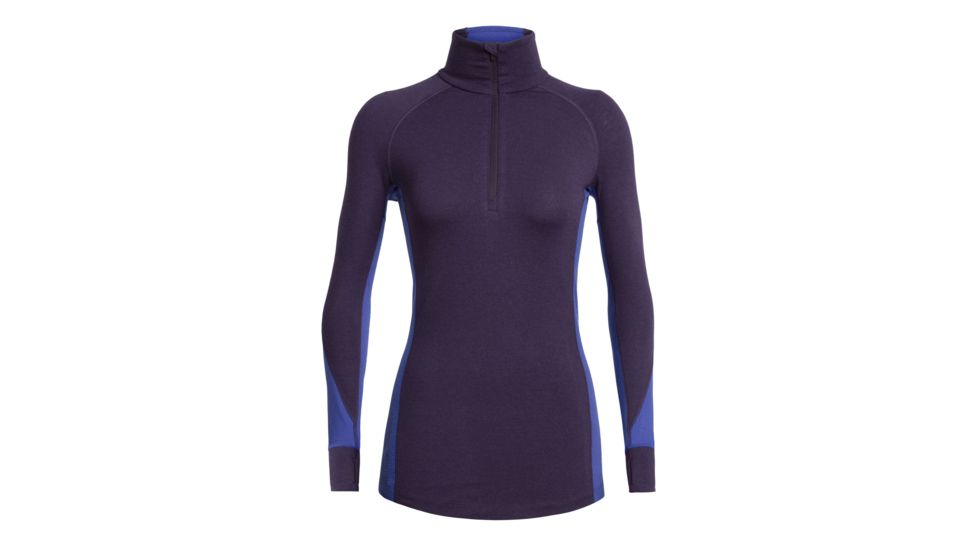 Icebreaker 260 Zone Long Sleeve Half Zip - Womens, Lotus/Mystic, Extra Small, 104394C07XS