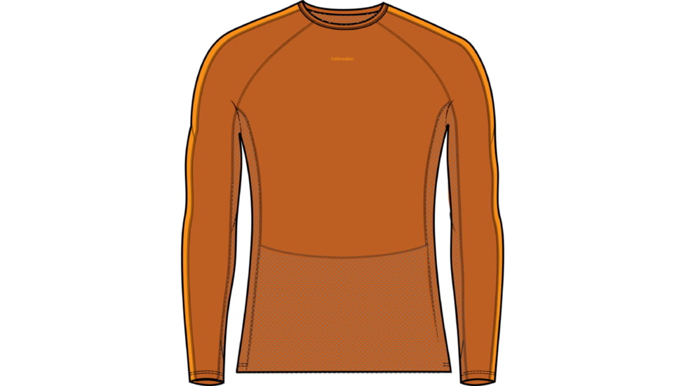 Icebreaker 260 ZoneKnit Long Sleeve Crewe Thermal Top - Men's, Earth/Solar/Cb, Medium, IB0A56HH862M