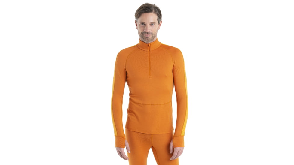 Icebreaker 260 ZoneKnit Long Sleeve Half Zip Thermal Top - Mens, Earth/Solar/Cb, Extra Large, IB0A56HF862XL