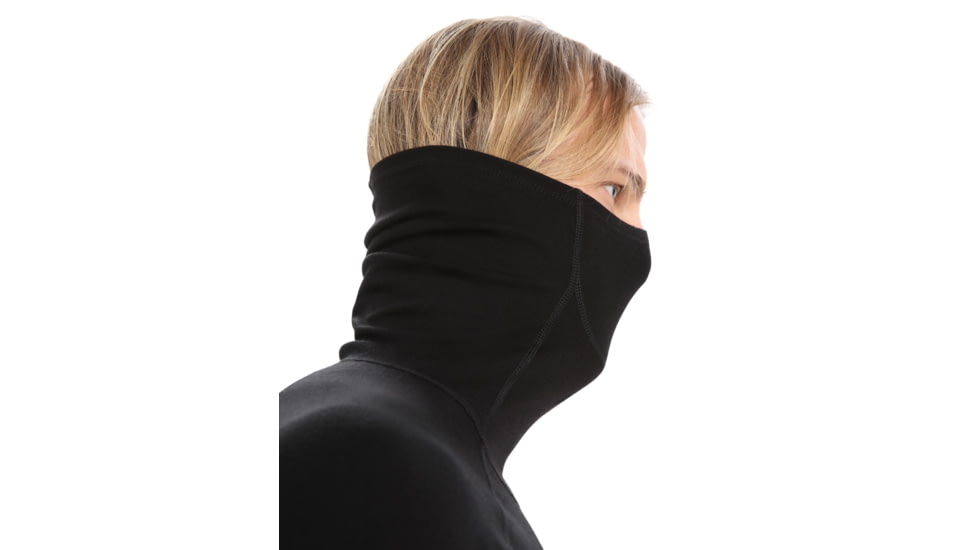 Icebreaker 300 MerinoFine Long Sleeve Roll Neck Thermal Top - Mens, Black, Medium, IB0A56KO001M