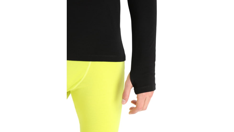 Icebreaker 300 MerinoFine Long Sleeve Roll Neck Thermal Top - Men's, Black, Medium, IB0A56KO001M