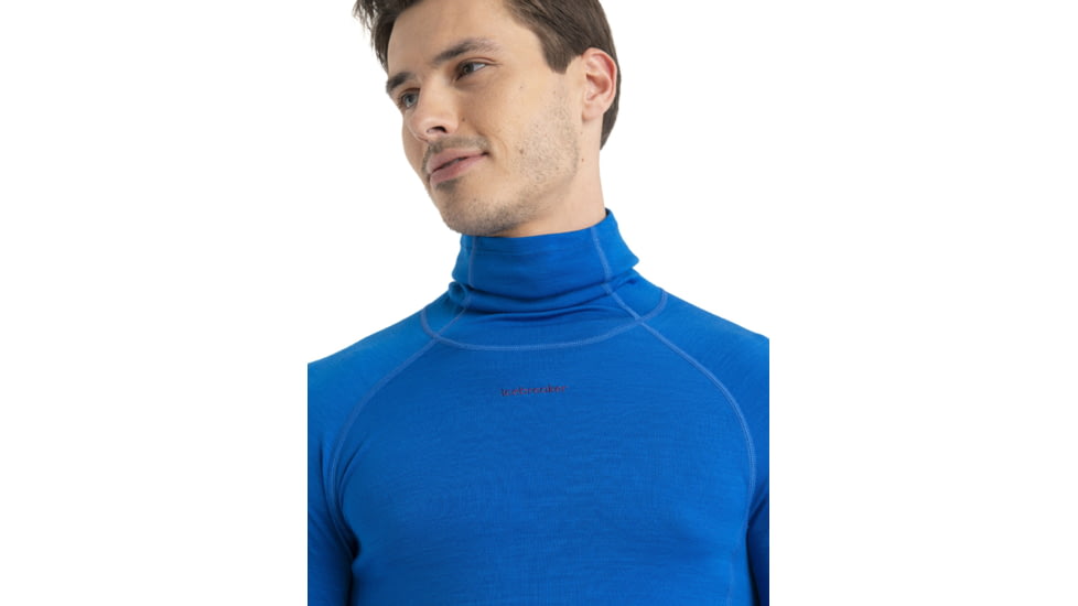 Icebreaker 300 MerinoFine Long Sleeve Roll Neck Thermal Top - Mens, Lazurite, 2XL, IB0A56KO580XXL