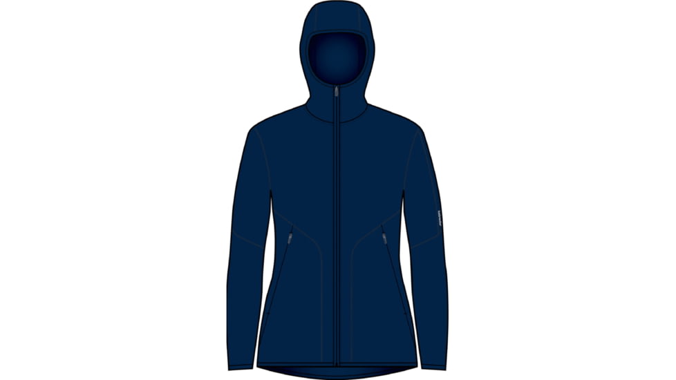 Icebreaker 560 Realfleece Elemental II Long Sleeve Zip Hoodie - Women's, Royal Navy, Large, IB0A56SS466L