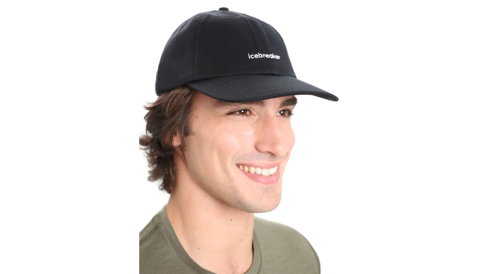 Icebreaker 6 Panel Hat, Black, One Size, IB0A59HA001OS
