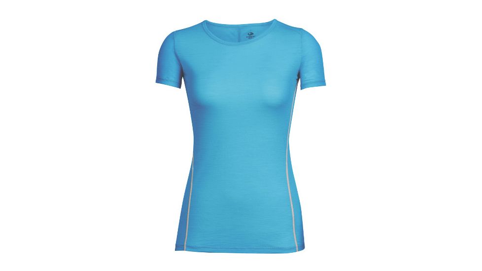 Icebreaker Aero Short Sleeve Crew - Women's-Capri/Snow-Large