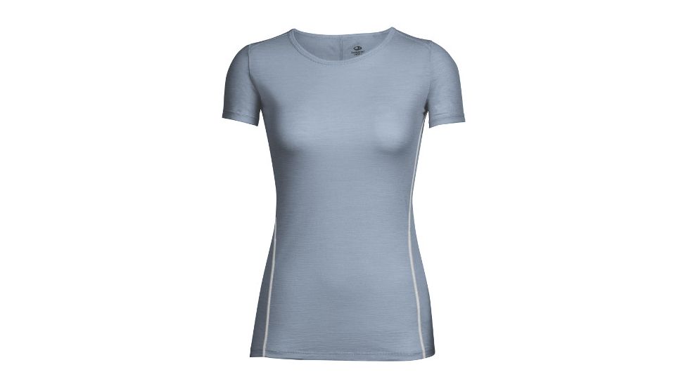 Icebreaker Aero Short Sleeve Crewe - Women's-Mineral/Snow-Large