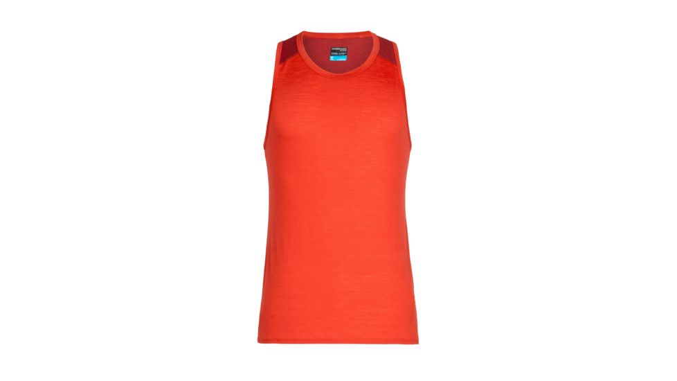 Icebreaker Amplify Tank, Mens, Chili Red/Sienna, Large, 104584601L