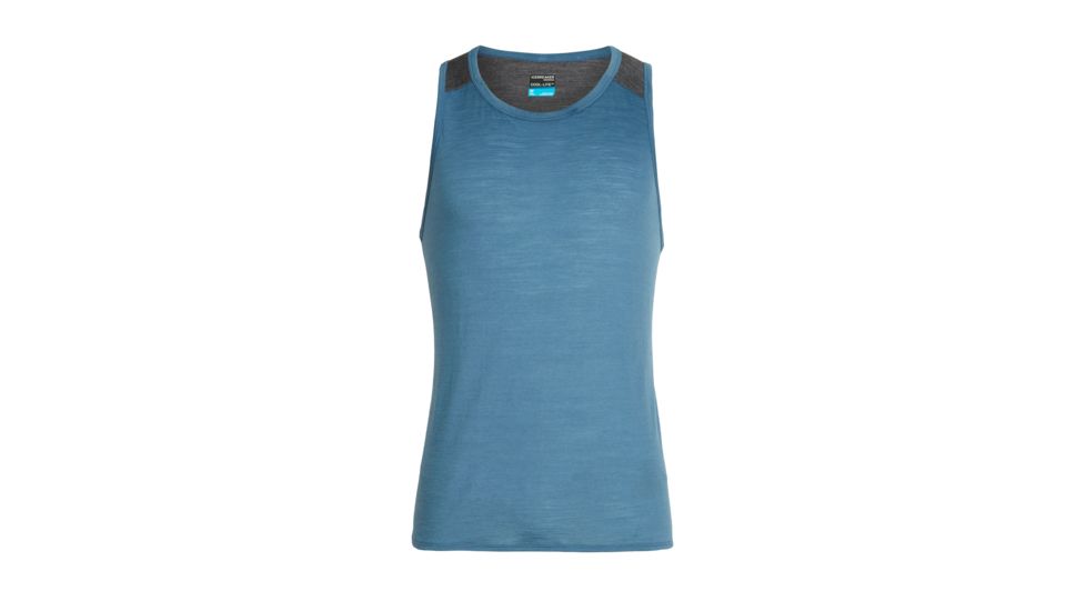 Icebreaker Amplify Tank, Mens, Thunder/Panther Hthr, Extra Large, 104584401XL
