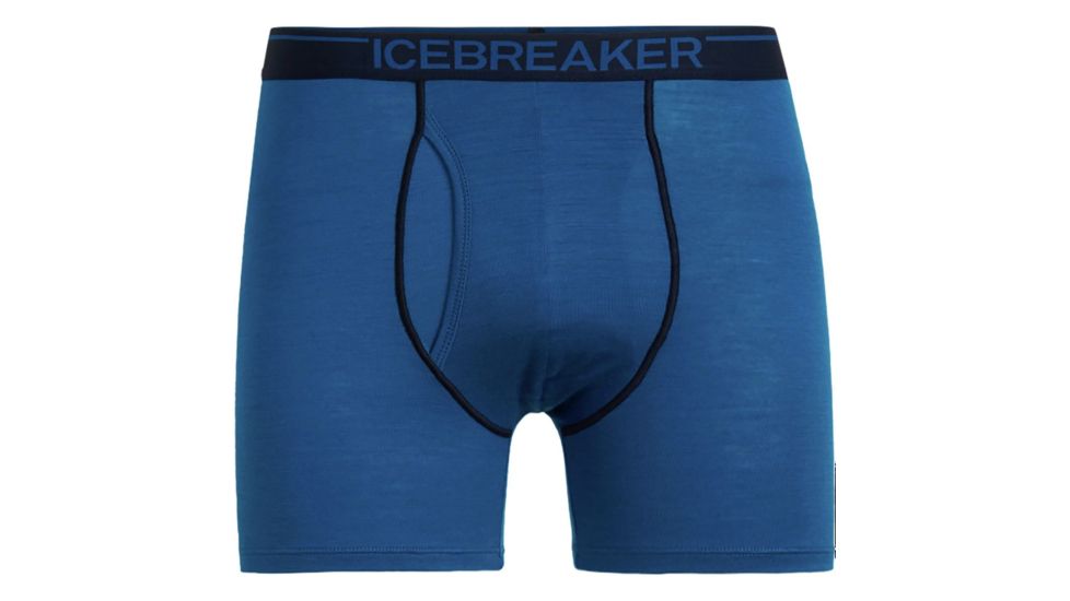 Icebreaker Anatomica Boxers with Fly - Mens, Isle/Midnight Navy, Medium, 103030414M