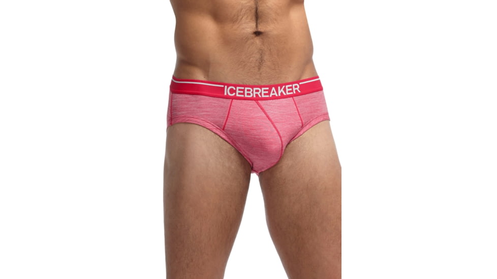 Icebreaker Anatomica Briefs - Men's-Stripe Rocket/Snow-X-Large