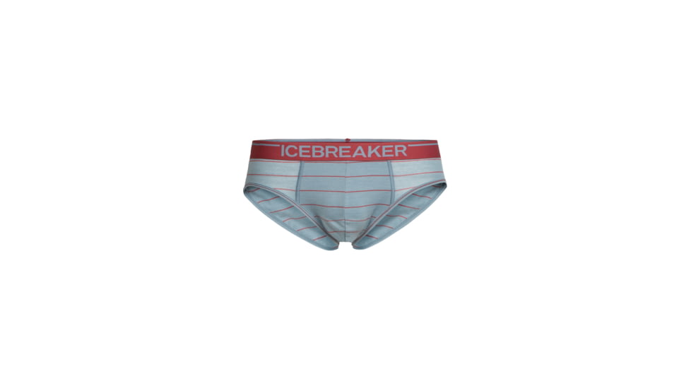 Icebreaker Anatomica Briefs, Vapour/Vintage Red/Stripe, L, 103031004L