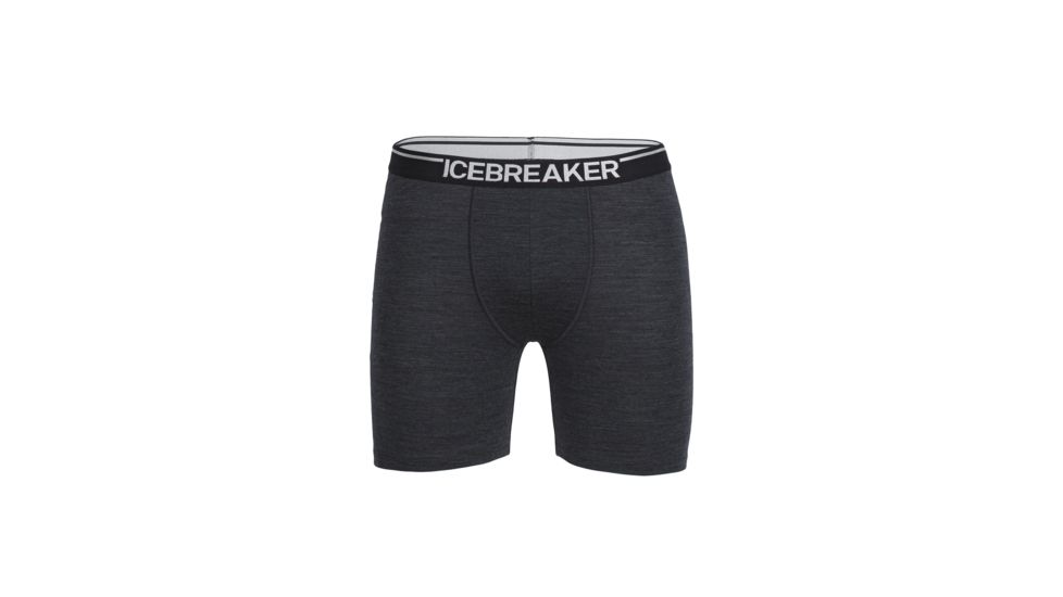 Icebreaker Anatomica Long Boxers, Jet Hthr/Black, 2XL, 103055-005-XXL