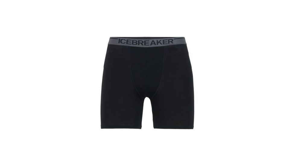 Icebreaker Anatomica Long Boxers, Mens, Black/Monsoon, Extra Large, 103055004XL
